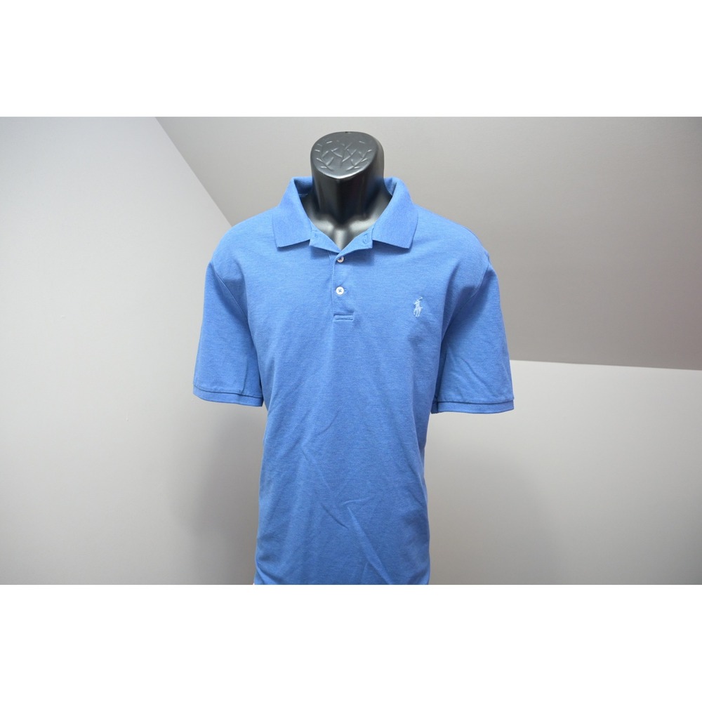 Polo Ralph Lauren Golf Shirt Mens XL Blue Classic Fit Short Sleeve Stretch‎